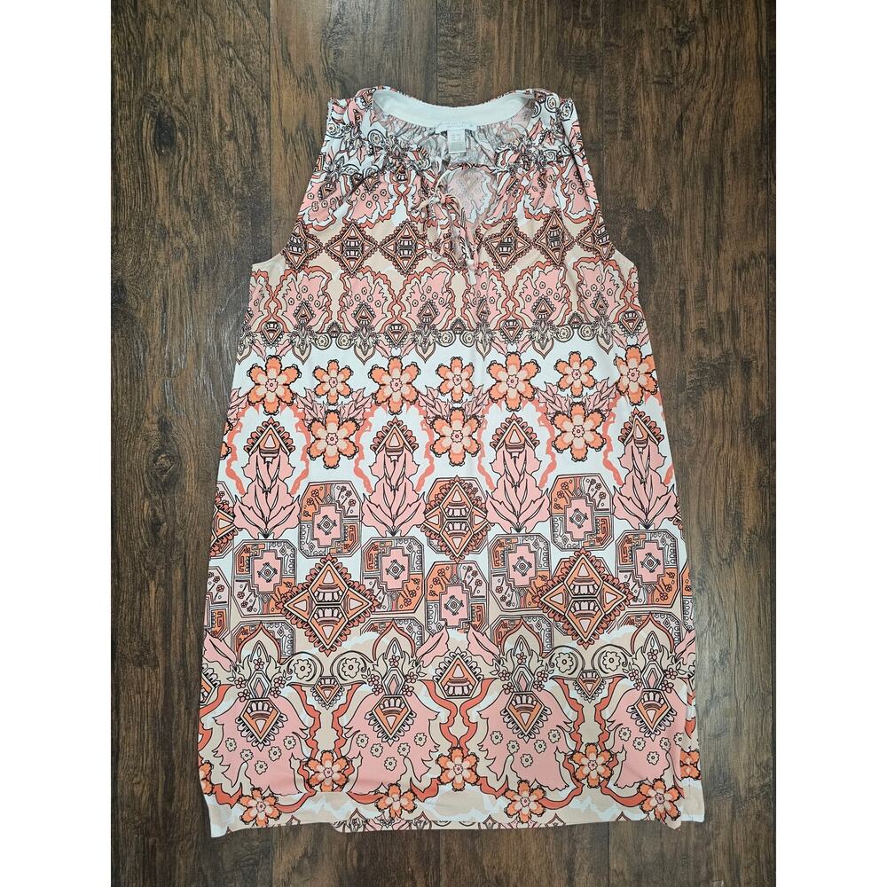 London Times Petites Orange & White Dress - Size 10P
